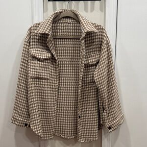 Women’s Casual Houndstooth Shacket